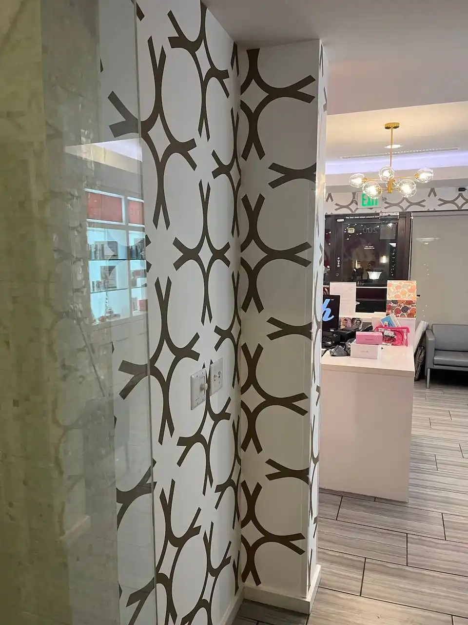 Wallpaper installation for interior design project