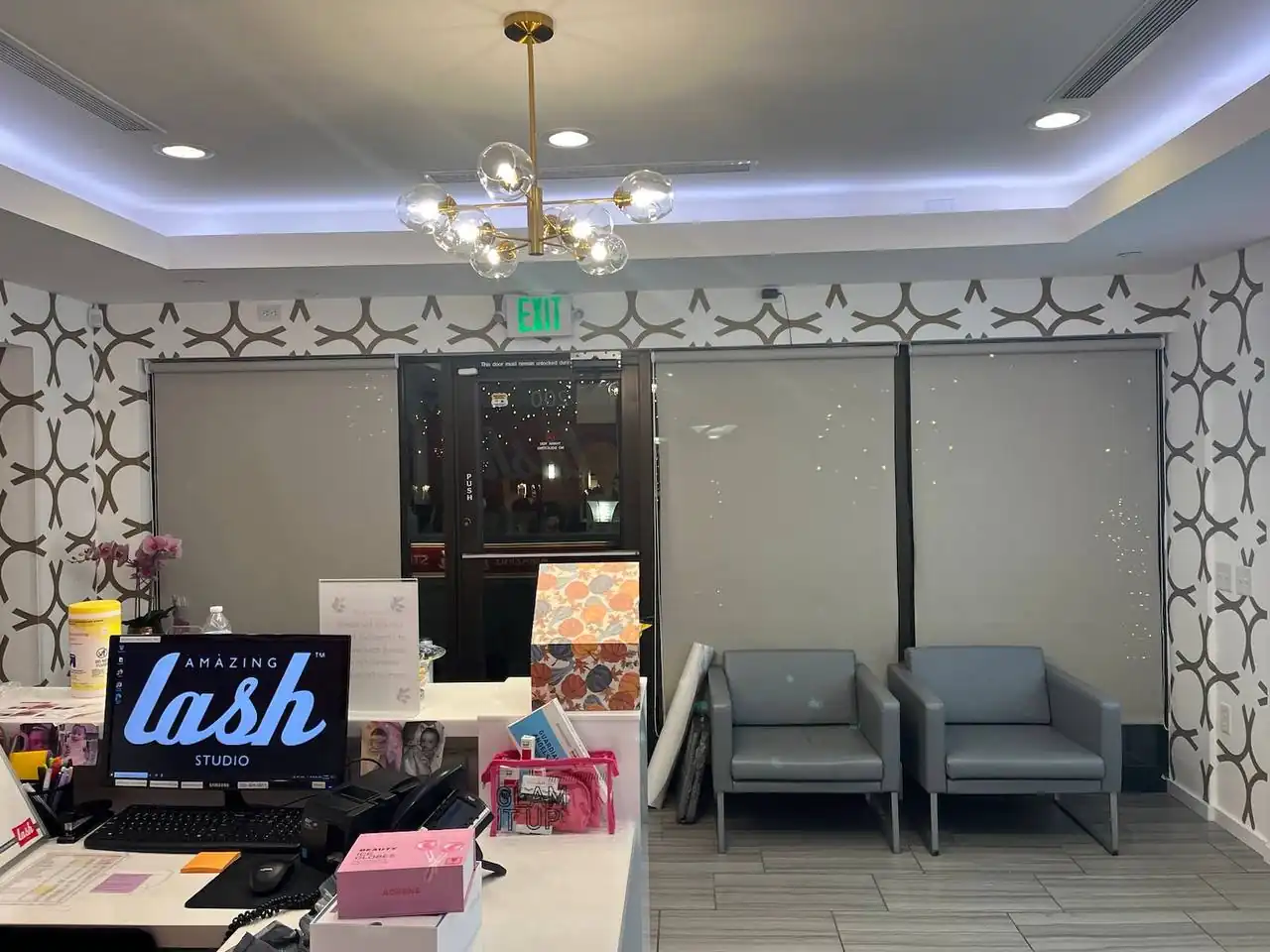 Precision wallpaper installation on feature wall