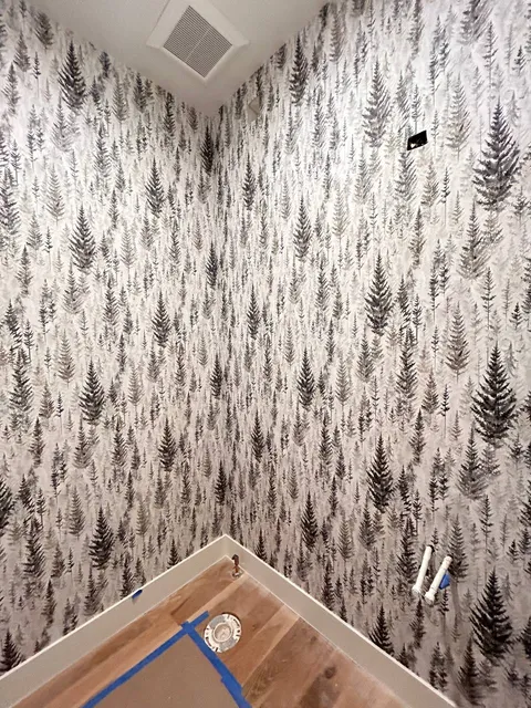 Interior wallpaper installation completed project