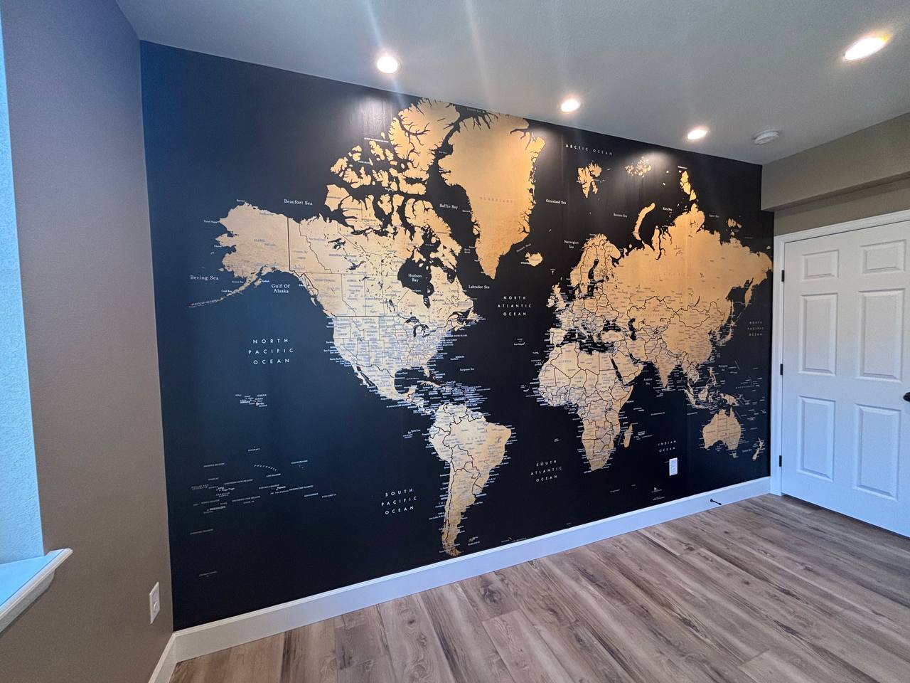 Custom wallpaper installation portfolio interior