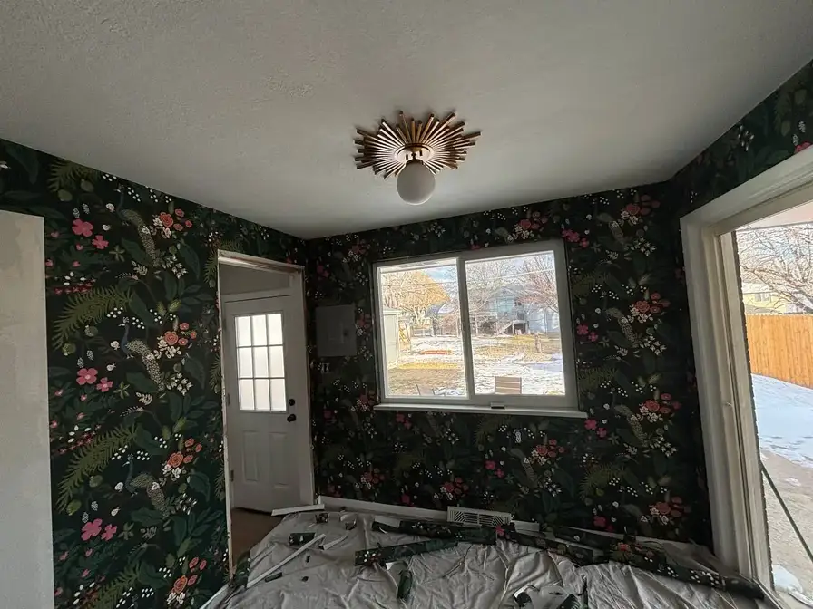 Luxury interior wallpaper installation result