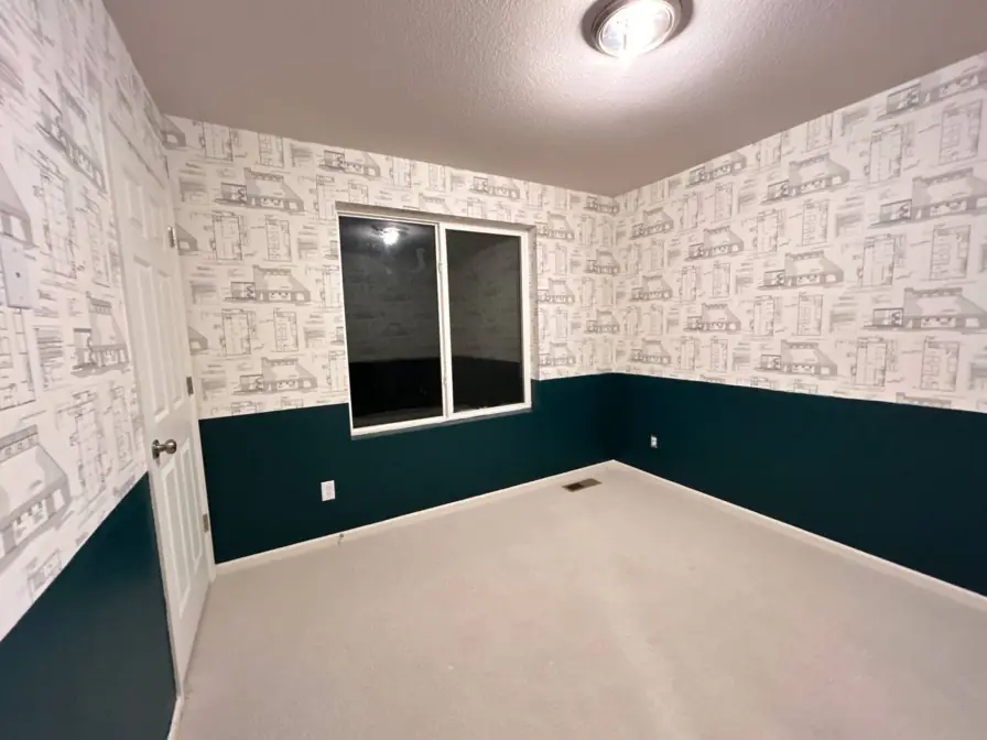 Completed wallpaper installation in modern home