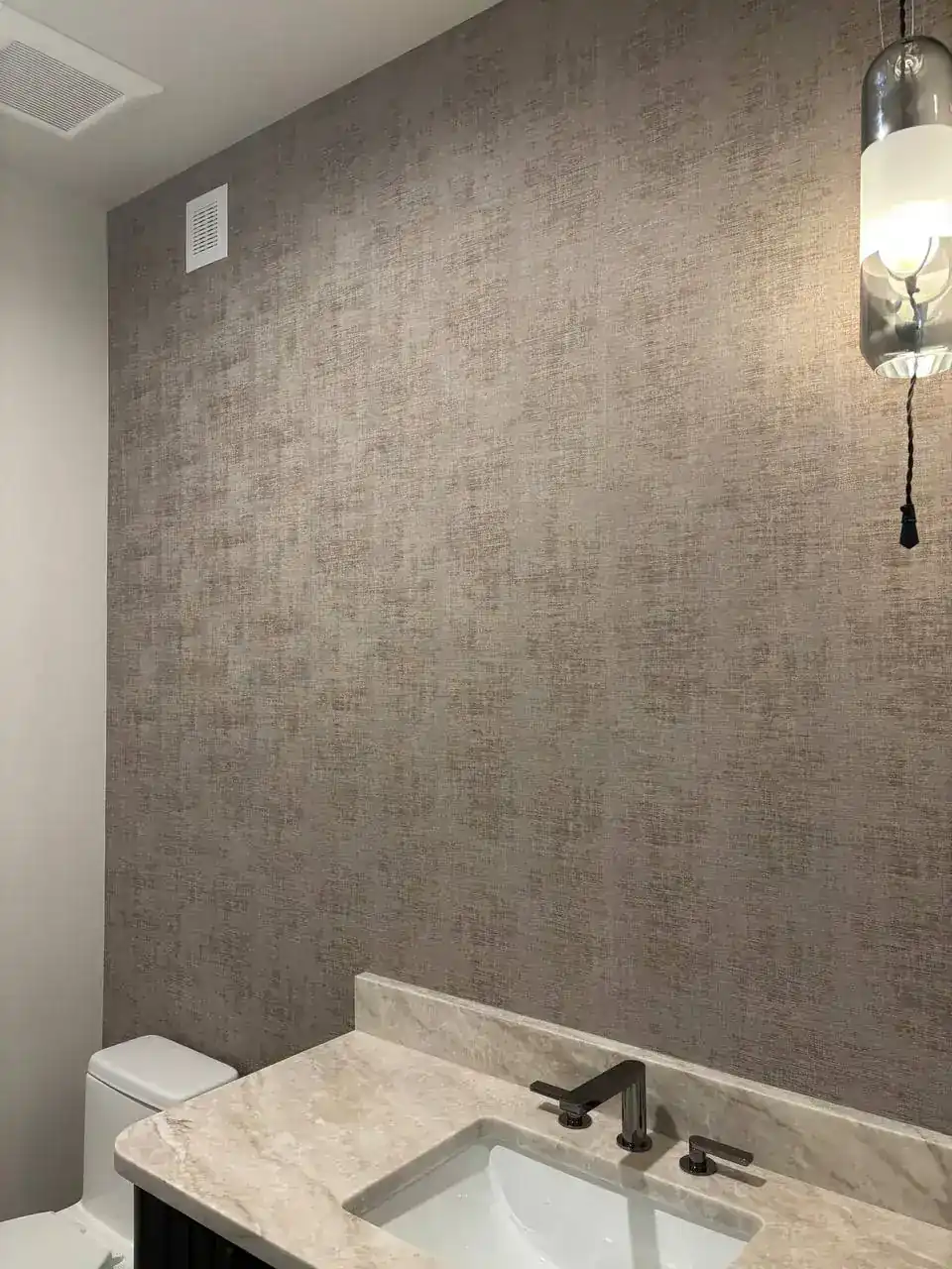 Finished wallcovering installation project