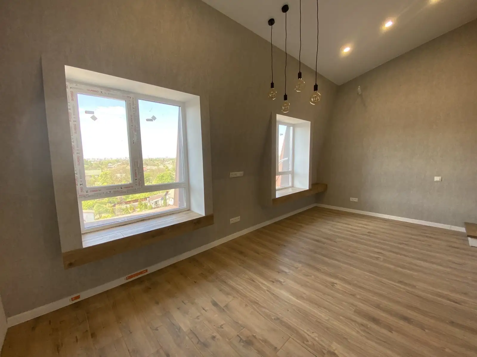 Custom plaster finish applied to interior wall
