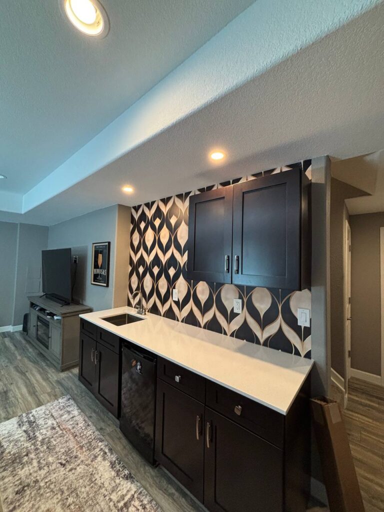 Professional wallpaper installation project in Vail, Colorado