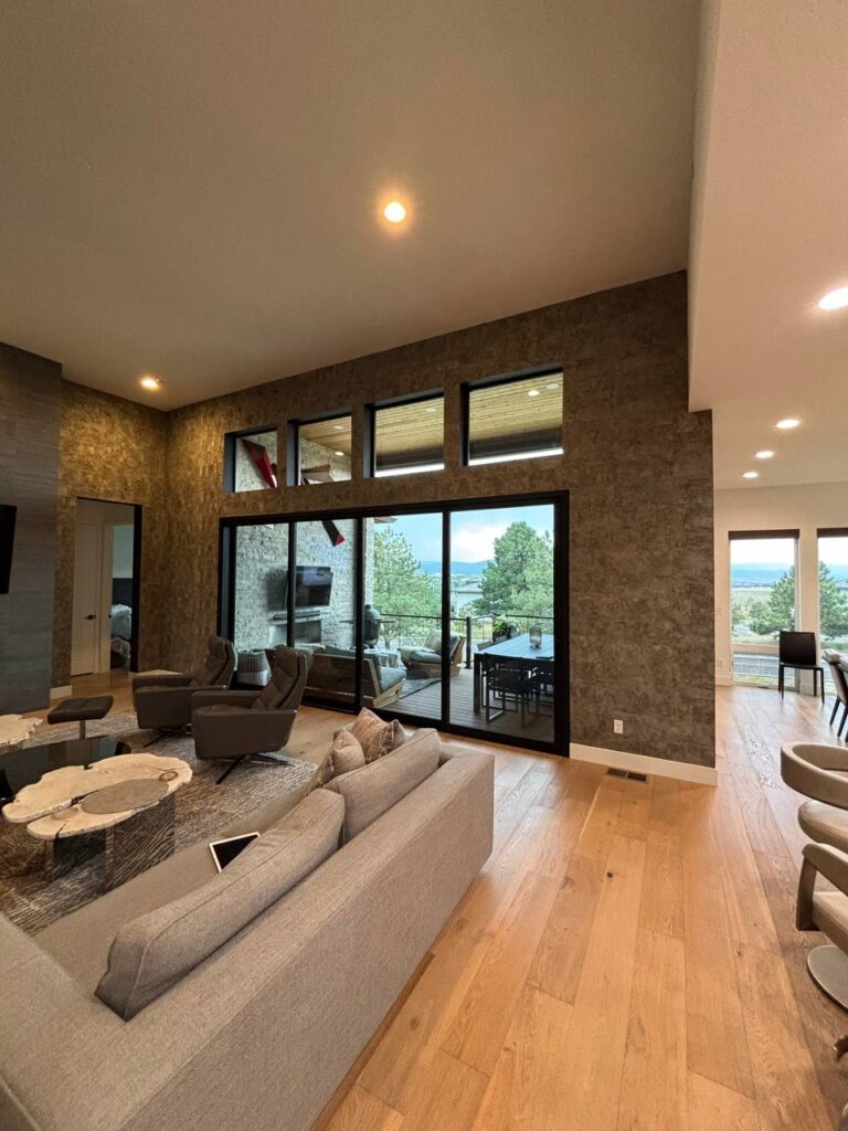 Decorative wallpaper installation in Castle Rock, Colorado