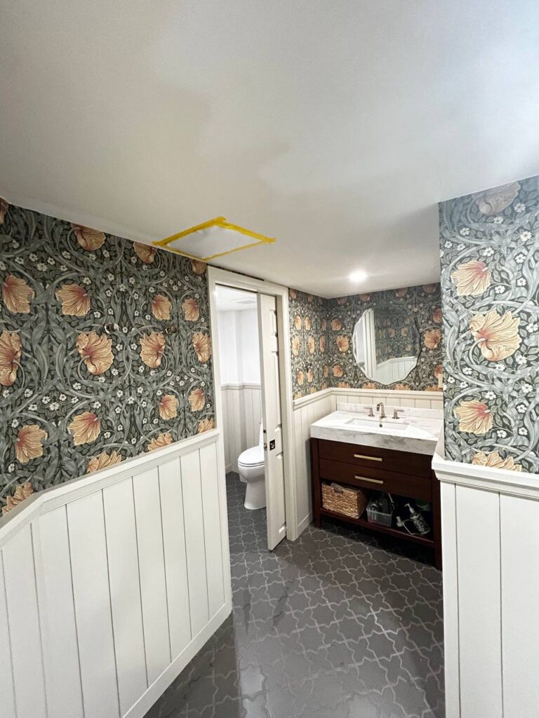 Professional wallpaper installation project in Vail, Colorado