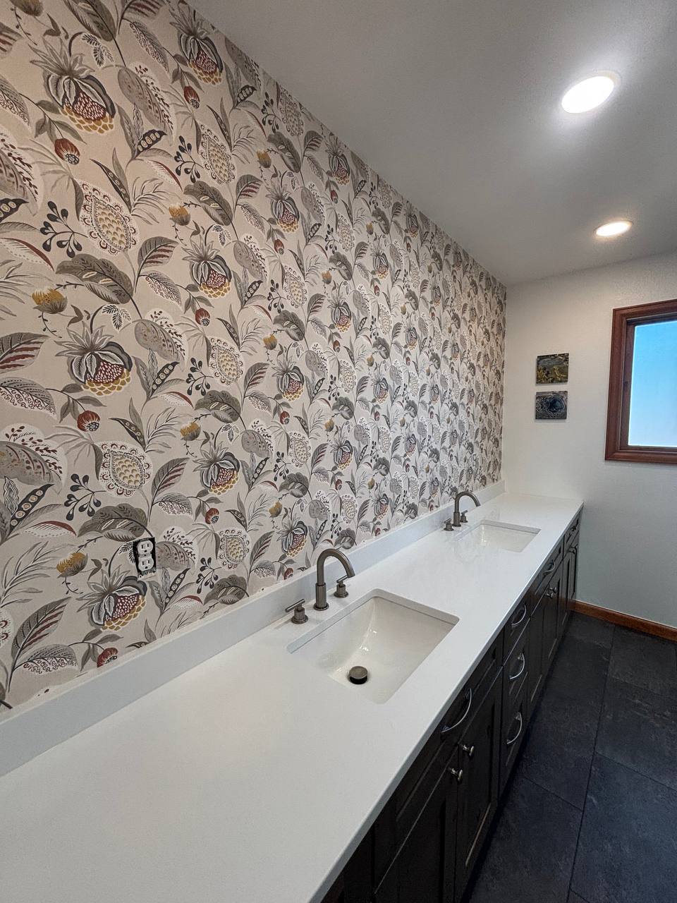 Premium wallpaper installation service with precise pattern matching