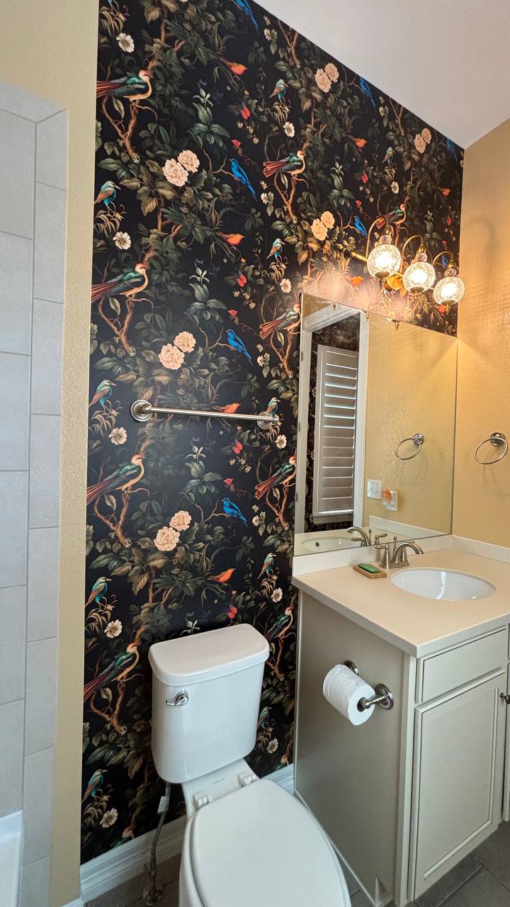 Finished wallpaper installation from experts
