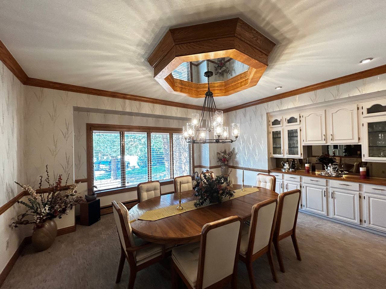 Professional wallcovering installation transforming a stylish living space